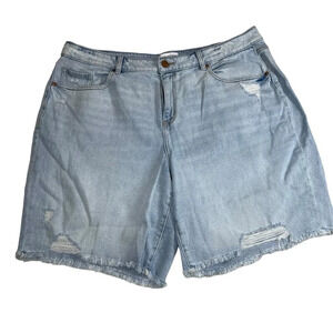 Lane Bryant women’s denim jeans shorts light wash size 18